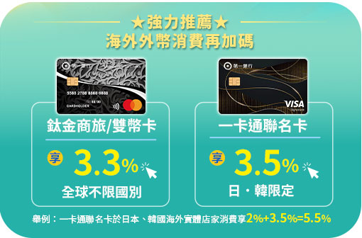 出國一夏海外外幣最高2%回饋